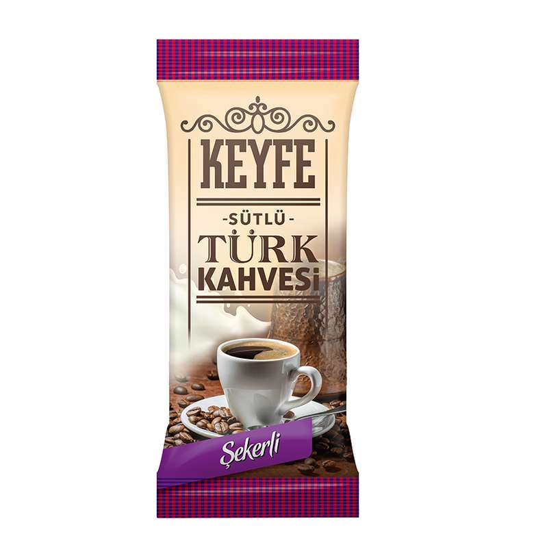 Keyfe Sütlü Hazır Tek İçimlik Türk Kahvesi 19,5 - 22,5 G Şekerli