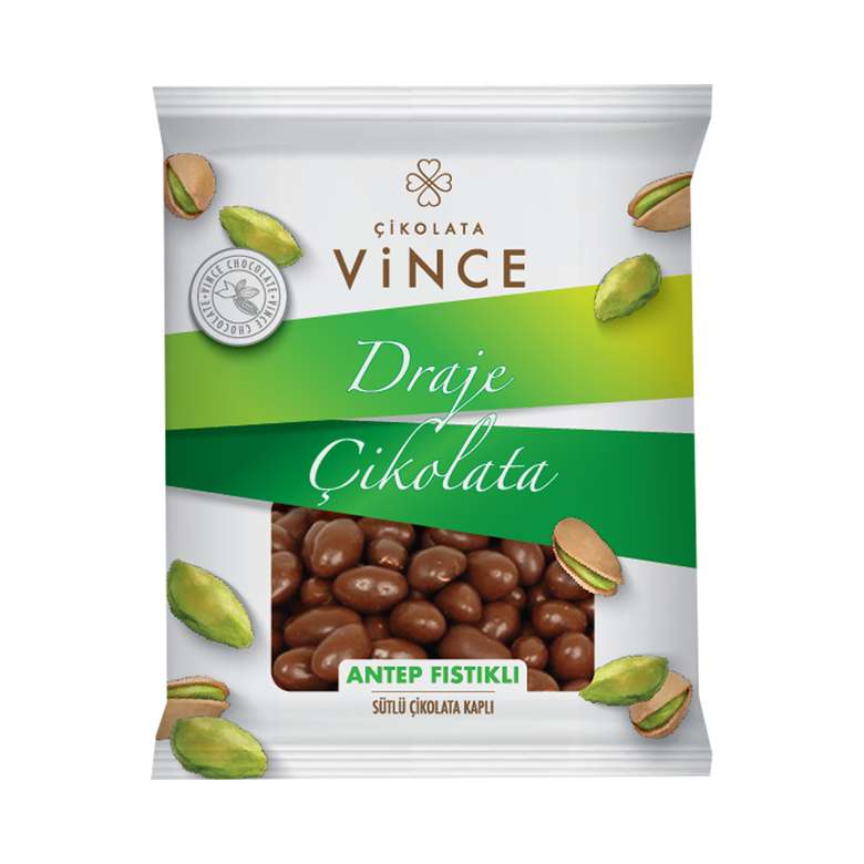 Vince Antep Fıstıklı Çikolata Kaplı Draje 60 G