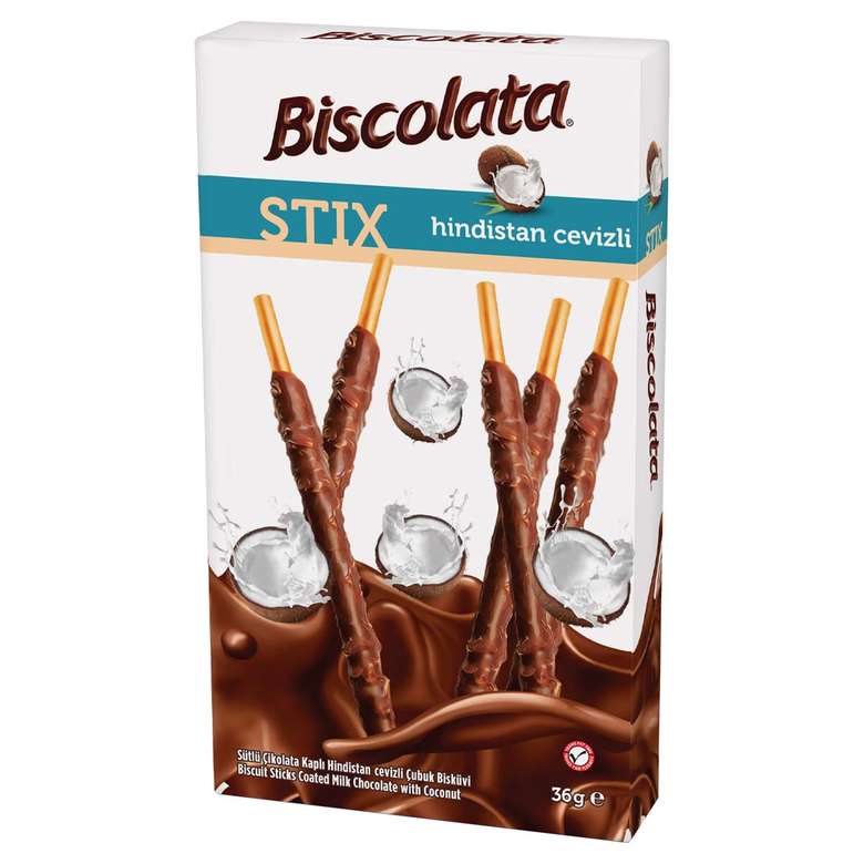 Biscolata Stix Bisküvi Çikolatalı Çubuk 34-40 G
