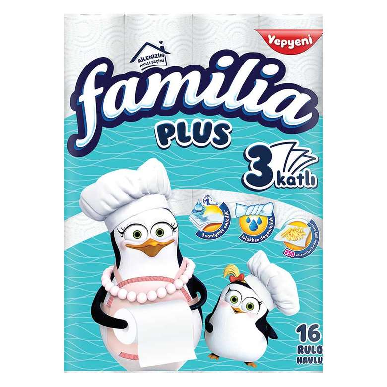 Familia Plus Kağıt Havlu 3 Katlı 16'lı