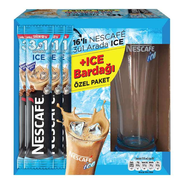 Nescafe Ice Latte Bardak Hediyeli 16&#39;lı