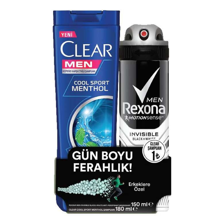 Rexona Deodorant 150 Ml+ Clear Cool Şampuan 180 Ml