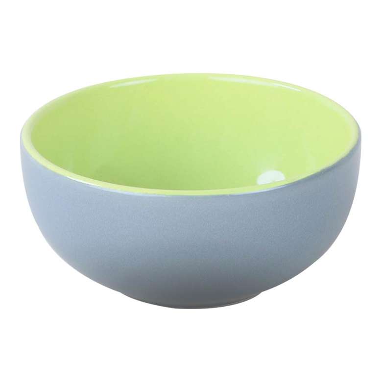 Keramika Çift Renk Kase Ve Kupa - Gri - Yeşil