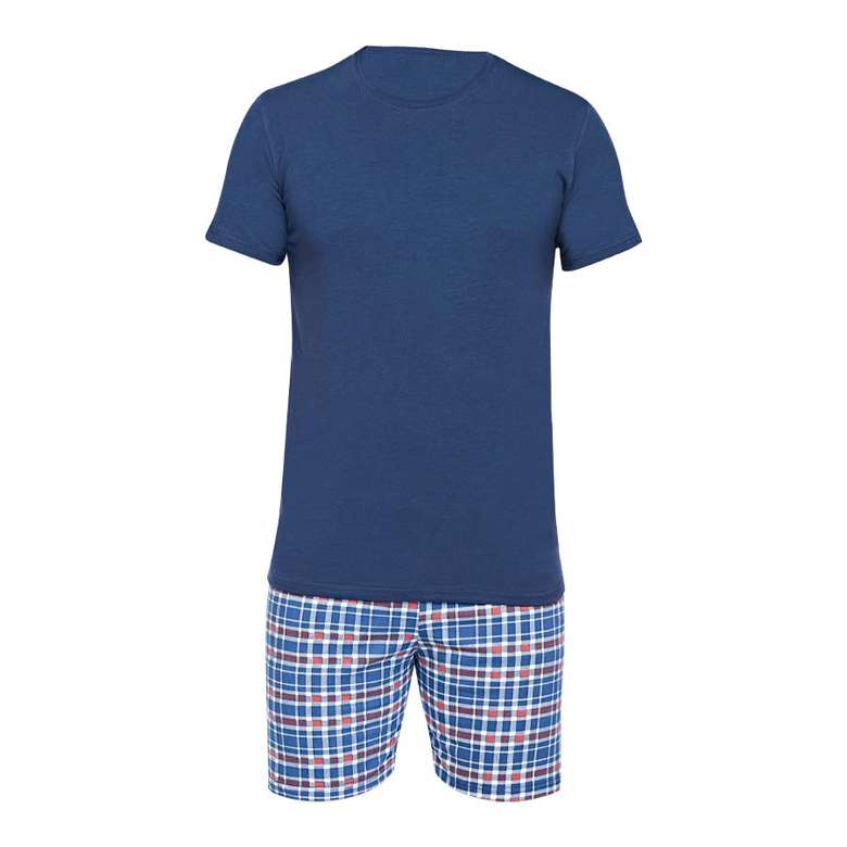 Silk & Blue Erkek T-Shirt Bermuda Takım Lacivert
