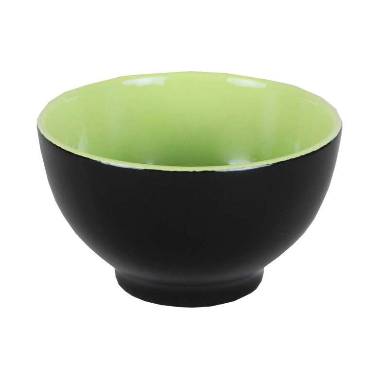 Keramika Çift Renk Kase Siyah-Yeşil
