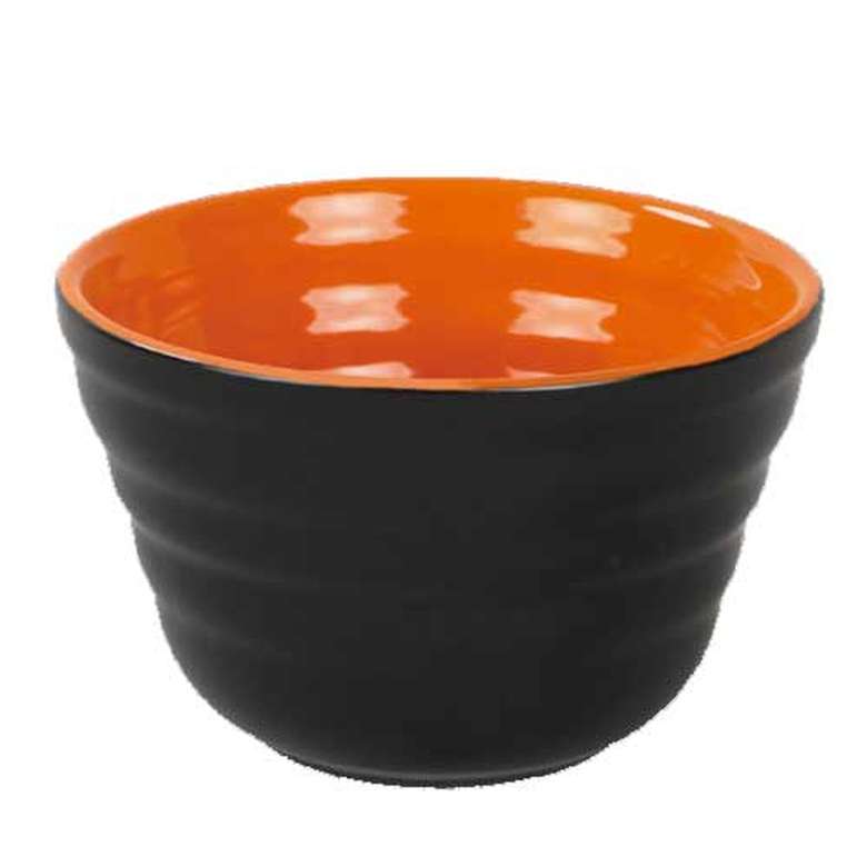Keramika Çift Renk Çerezlik Siyah Turuncu