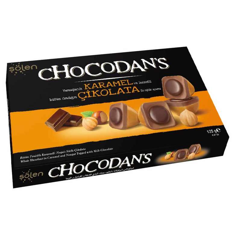 Şölen Chocodan'S Bütün Fındıklı Karamelli Nugalı Sütlü Çikolata 125 G