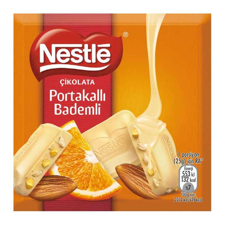 Nestle Classic Portakallı Bademli Beyaz Çikolata 65 g A101