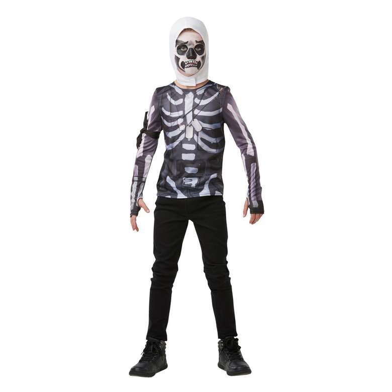 Skull Trooper 3 Çocuk Kostümü Siyah Beyaz