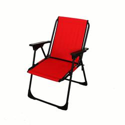 Lüks Katlanabilir Plaj Piknik Sandalyesi Kırmızı