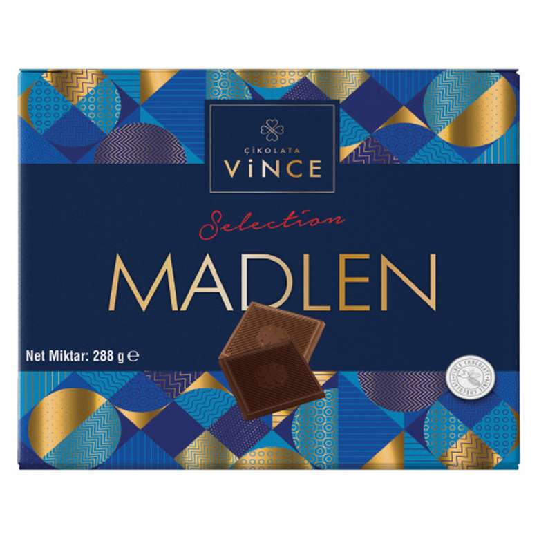 Vince Çikolata Madlen Sütlü/Bitter 288 G