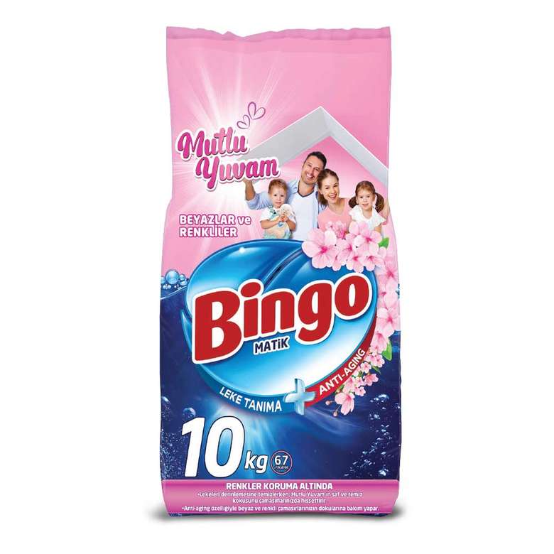 Bingo Toz Deterjan Beyaz&renkli Mutlu Yuvam 10 Kg