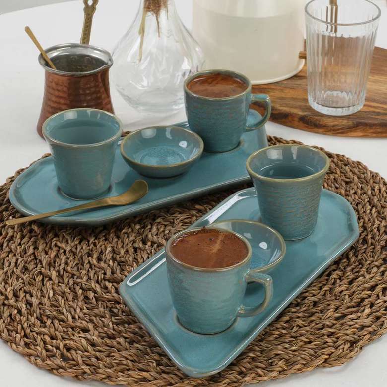 Keramika Ocean Kahve Sunum Seti 8 Parça 2 Kişilik