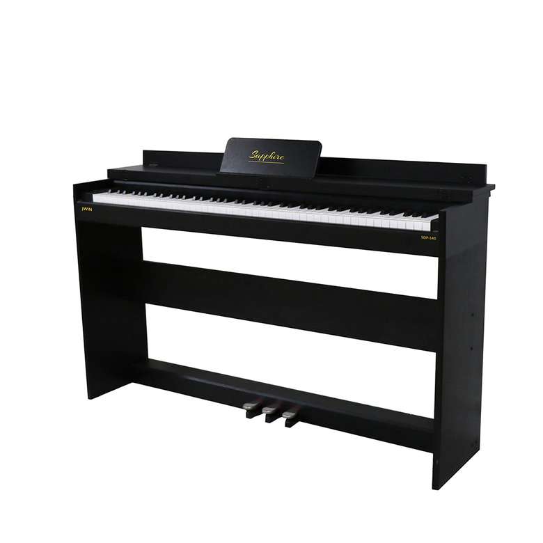 Jwin Sapphire SDP-140BK 88 Tuşlu Kapaklı Çekiç Aksiyonlu Dijital Piyano - Siyah