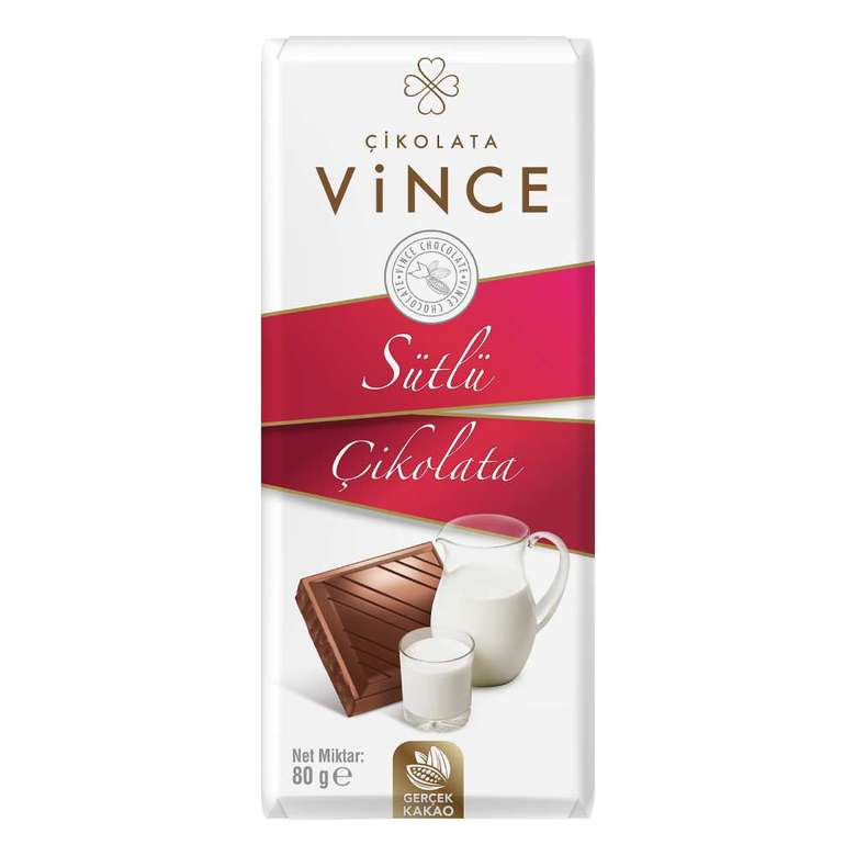 Vince Çikolata Sütlü 80 Gr