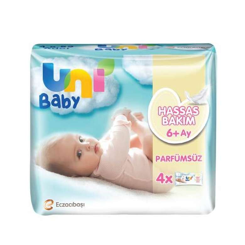 Uni Baby Islak Havlu Hassas Dokunuş 4x52 adet
