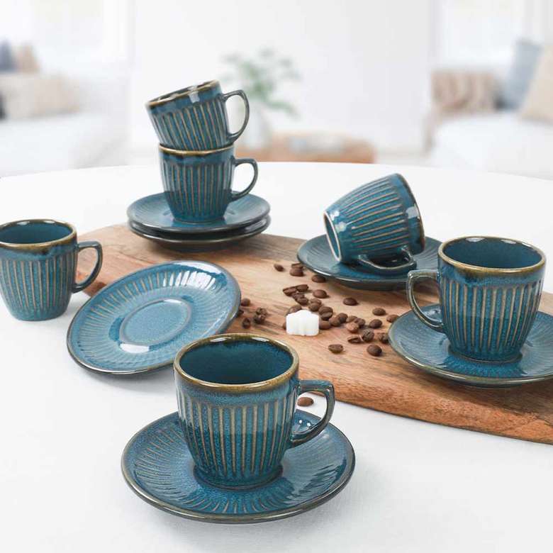 Keramika Azure Line Kahve Fincan Takımı