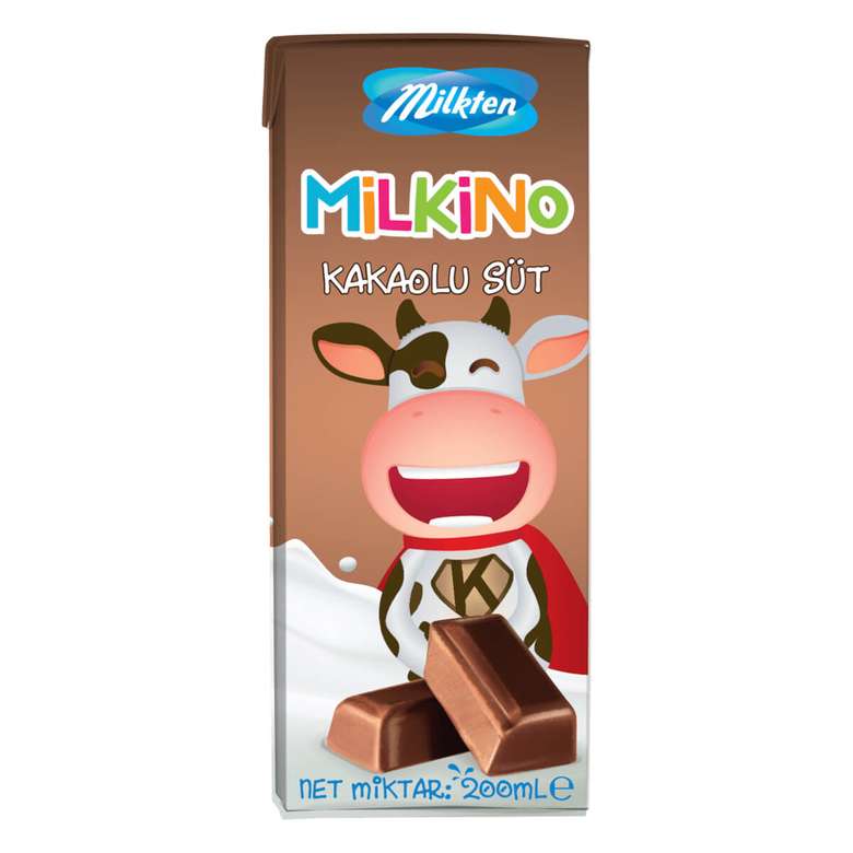 Milkten Milkino Süt Kakaolu (%1,2 Yağlı) 200 Ml