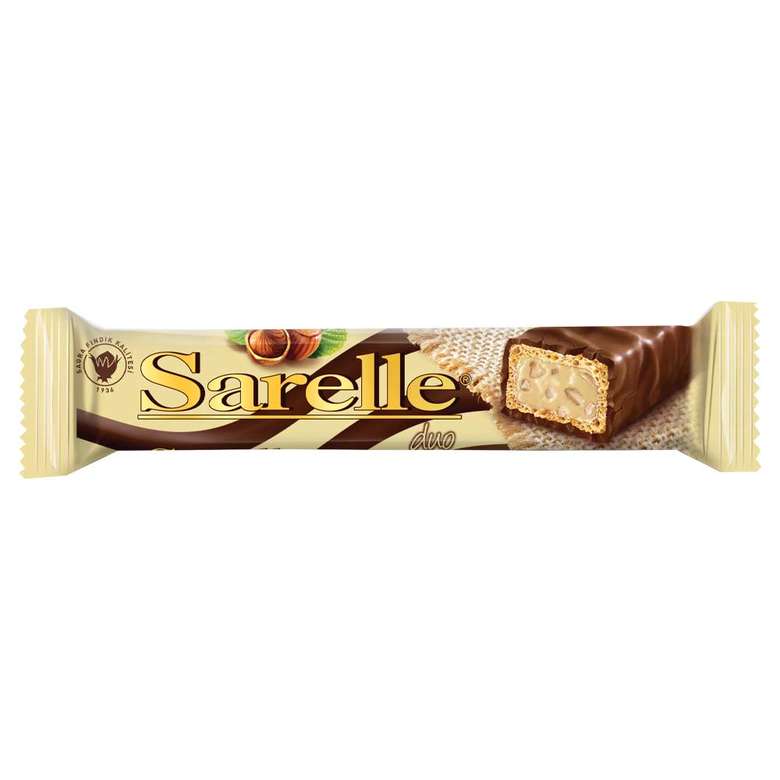 Sarelle Duo Çikolatalı Fındık Kremalı Gofret 33 G