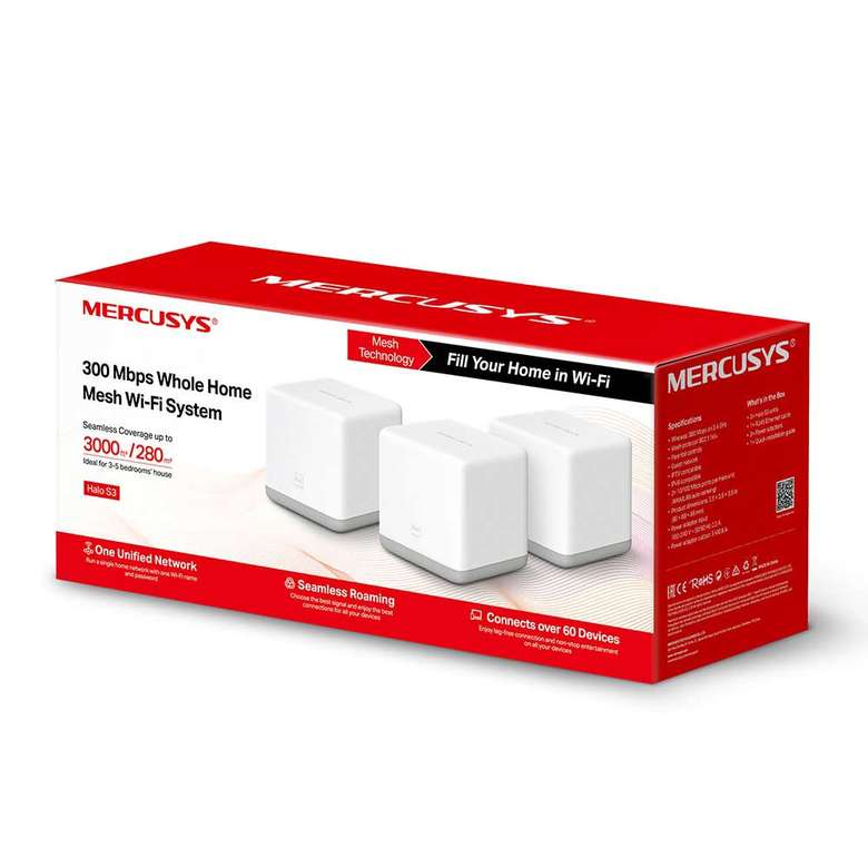 Mercusys Halo S3 300 Mbps Router 3'lü