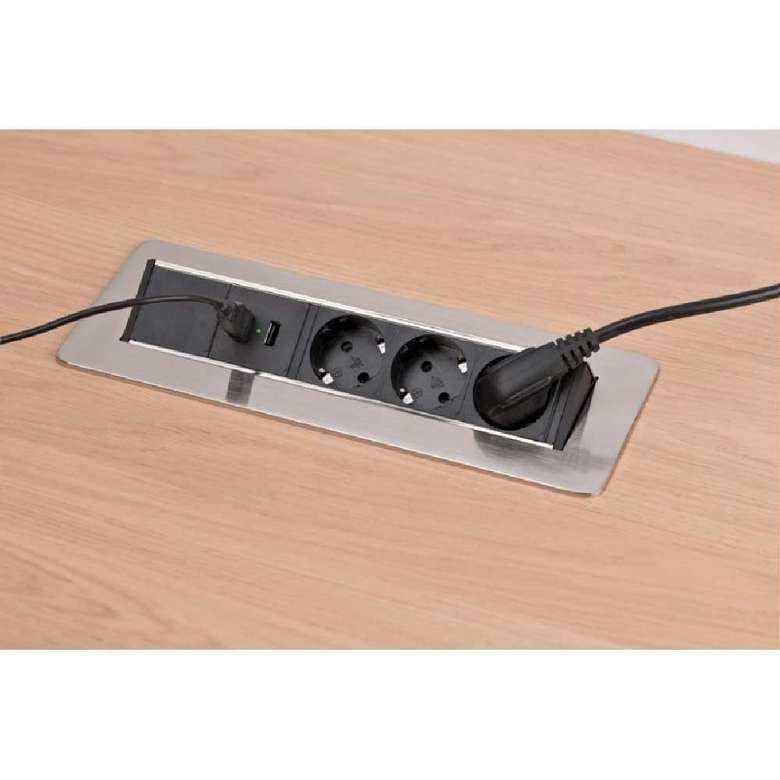 Brennenstuhl Ofis ve Mutfak Masasına Ayarlanabilir 2 X USB 3 Soketli Priz