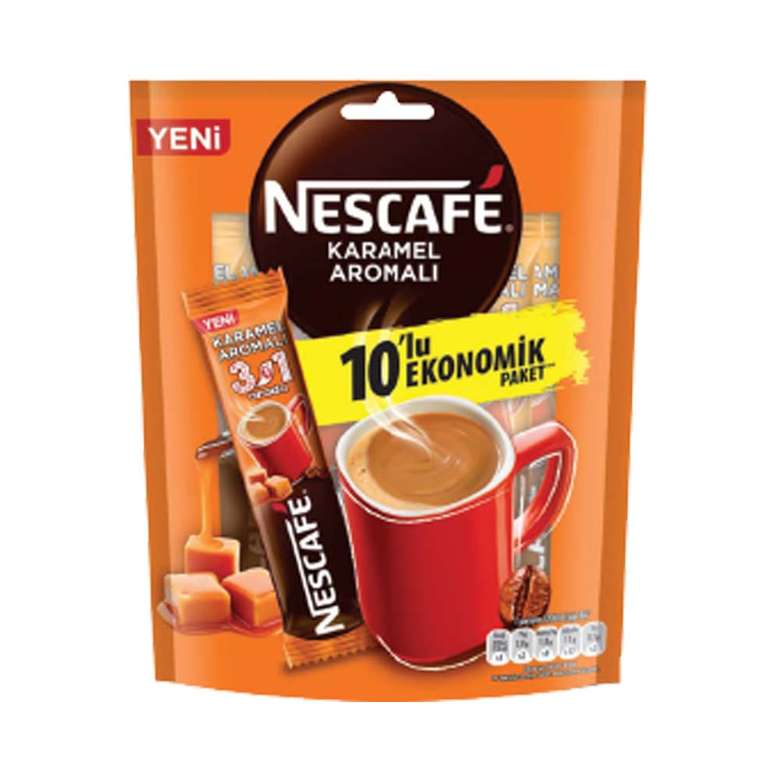 Nescafe 3'ü 1 Arada Karamel Aromalı Kahve 10'lu