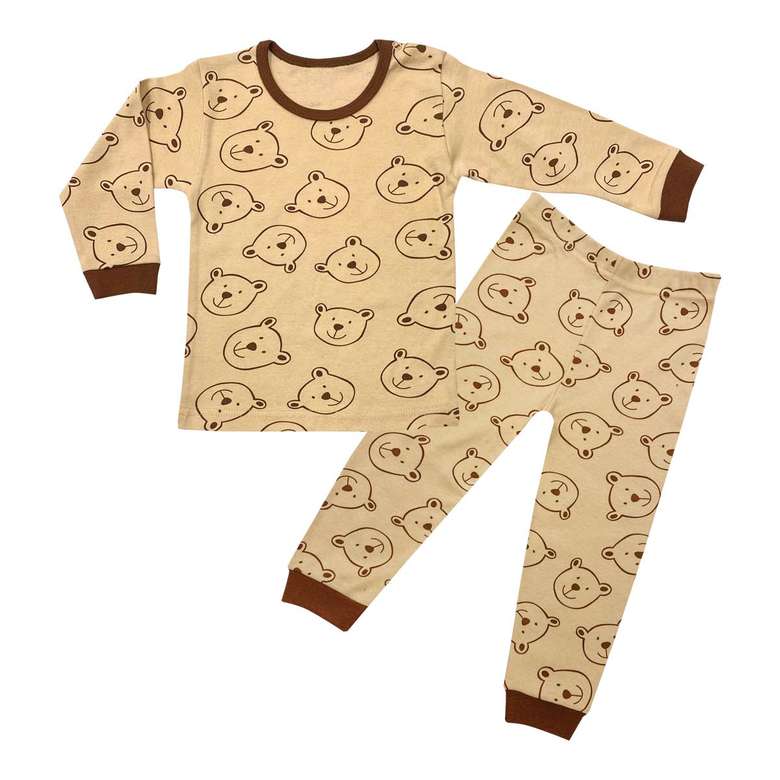 Bebek Pijama Takımı Kahverengi