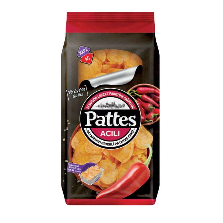 Pattes Patates Cipsi Acılı 100 G