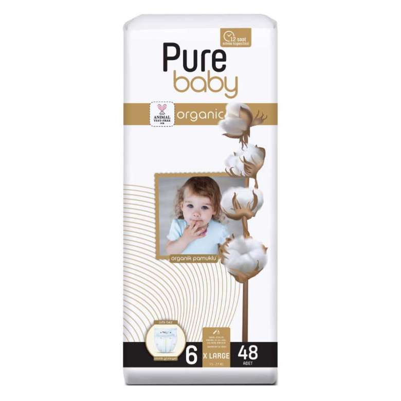 Pure Baby Çocuk Bezi XL No:6 48'li