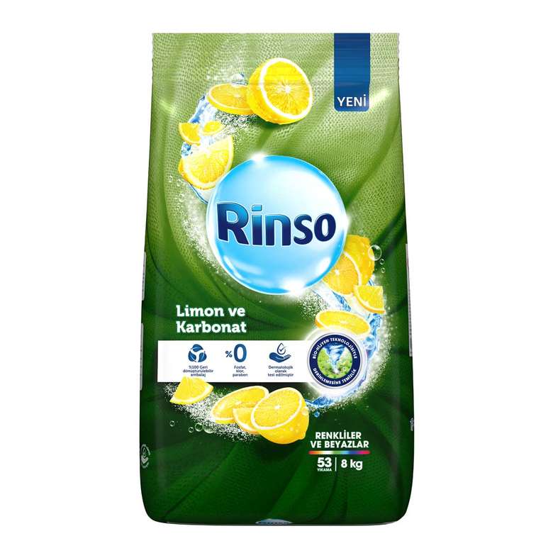 Rinso Limon ve Karbonat Toz Deterjan 8 Kg