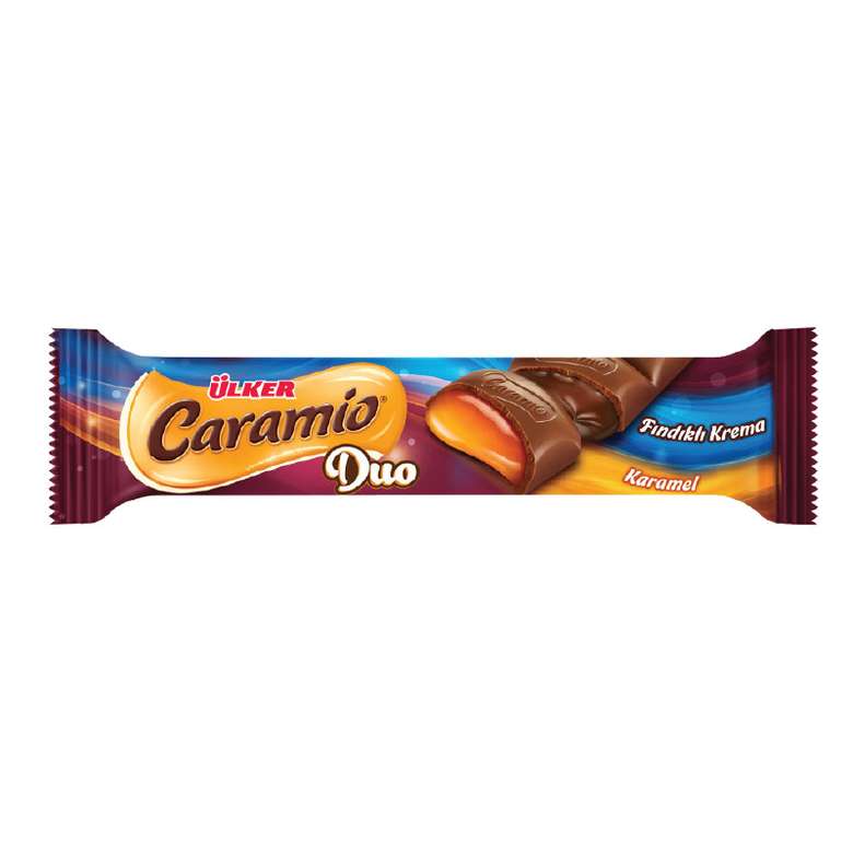 Ülker Caramio Duo Fındık Kremalı Karamel Dolgulu Çikolata 32 G