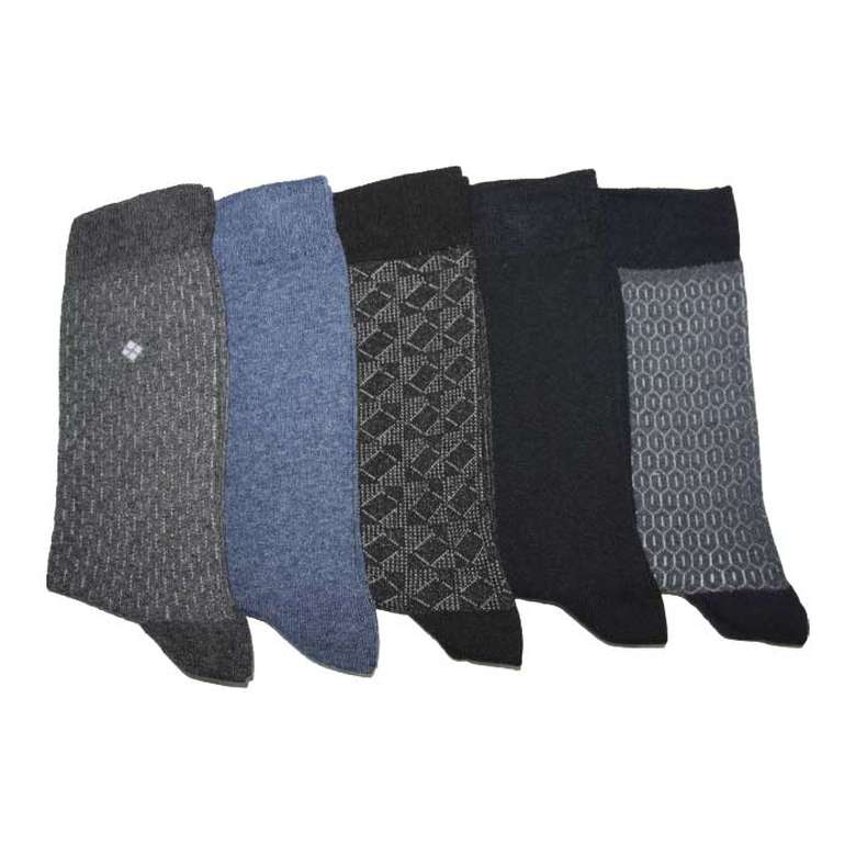 Silk & Blue Erkek Soket Çorap 5'li Siyah Gri