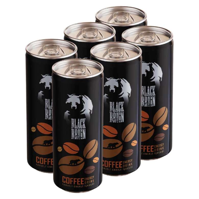 Black Bruin Enerji İçeceği Kahve 6x250 ml