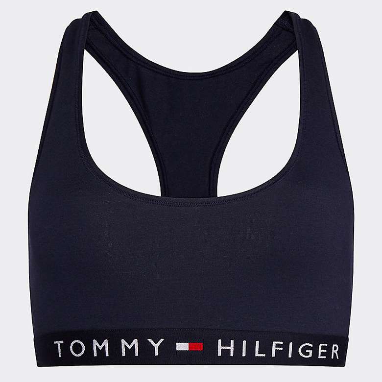 Tommy Hilfiger UW0UW02037-416 Kadın Bralet Spor Atlet Siyah