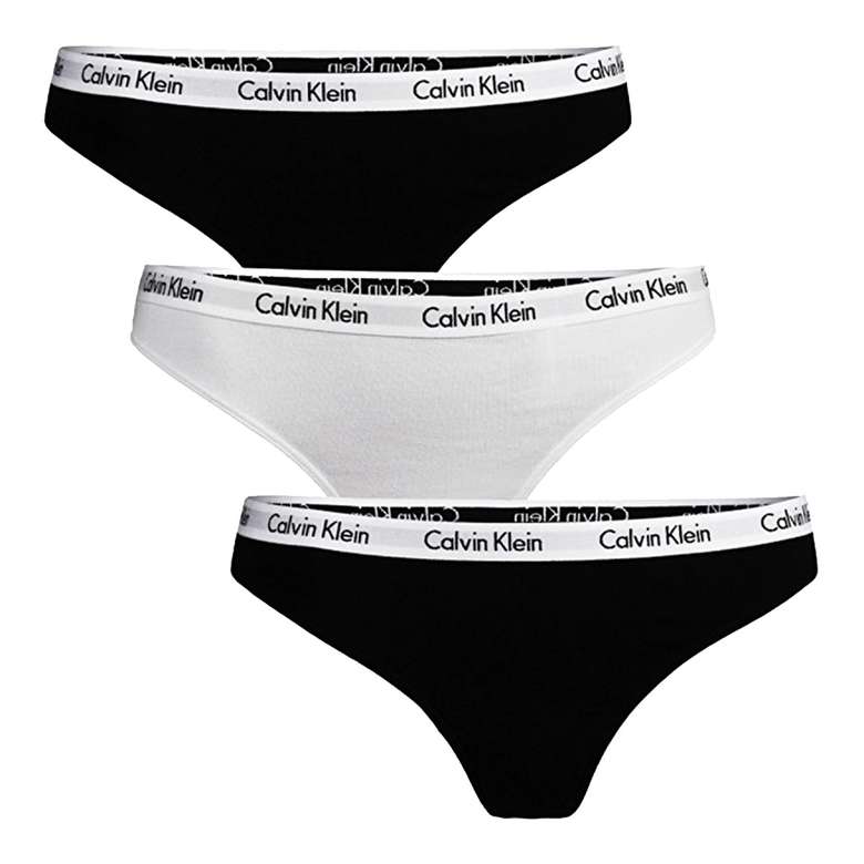 Calvin Klein QD3587E-WZB 3'lü Kadın Külot Siyah Beyaz