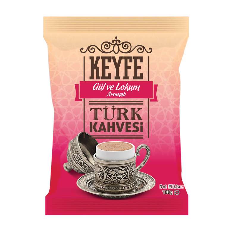 Keyfe Gül ve Lokum Aromalı Türk Kahvesi 100 G