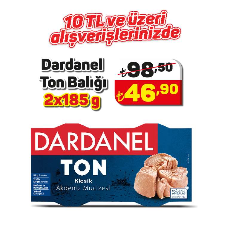 Dardanel Ton Balığı 2x185 G