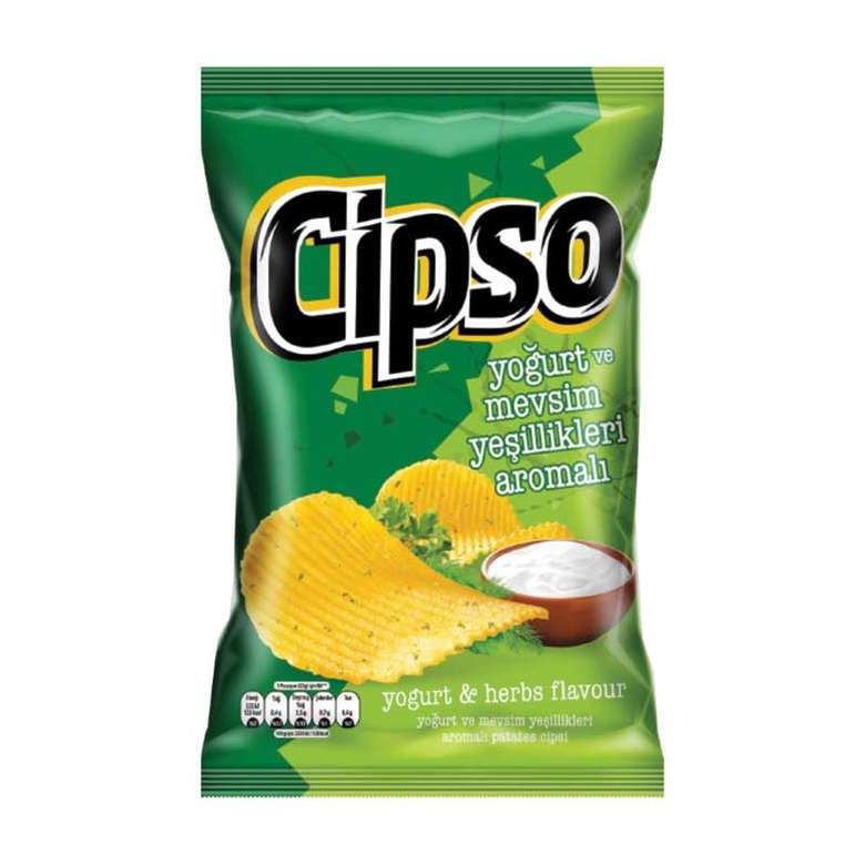 Cipso Yoğurt ve Mevsim Yeşillikleri Aromalı Patates Cipsi 104 G