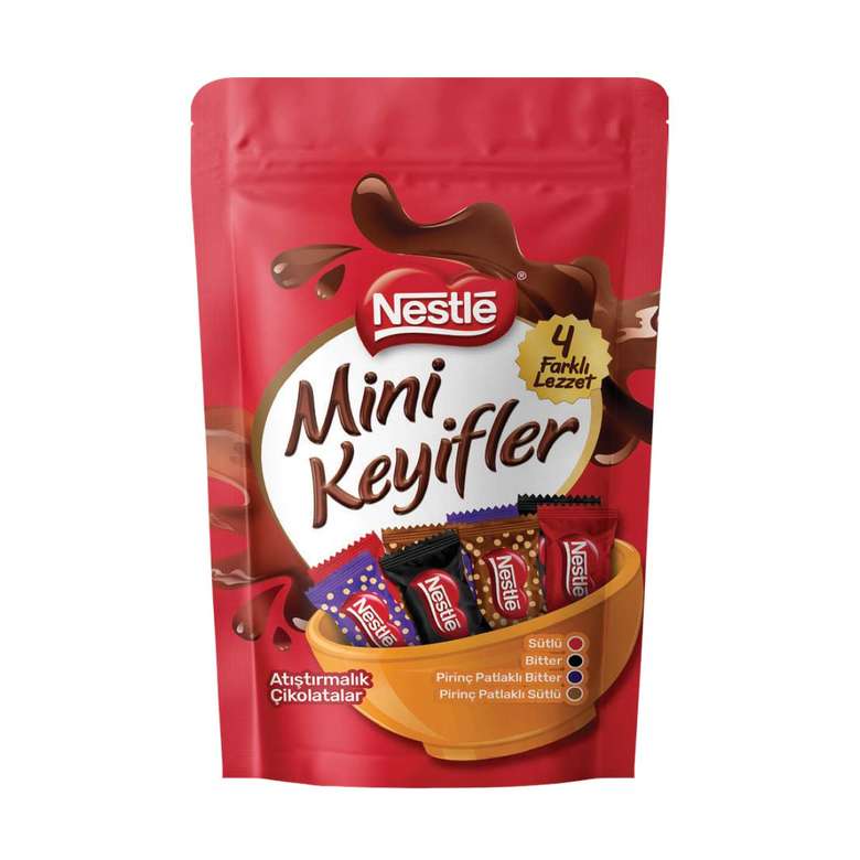 Nestle Mini Keyifler Fındık Parçacıklı Çikolata 156 G