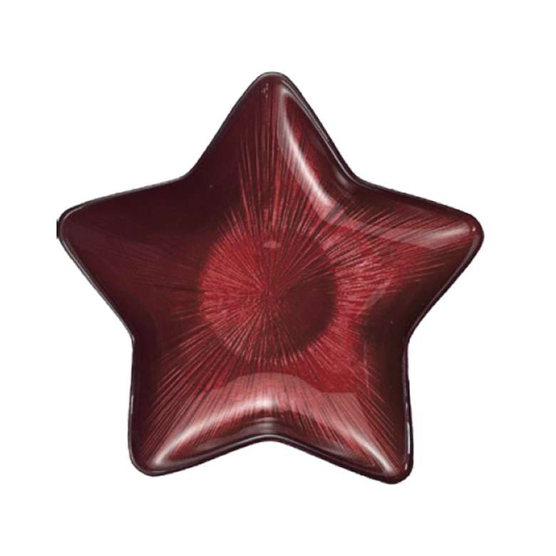 Ardacam Yıldız Cam Tabak 15 cm Kırmızı