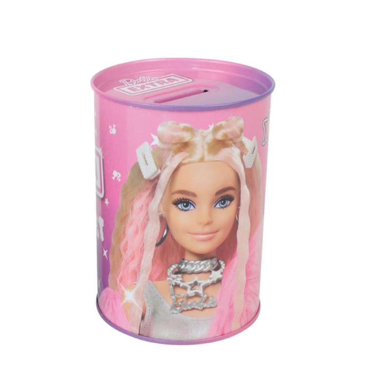 Barbie Lisanslı Metal Kumbara Pembe