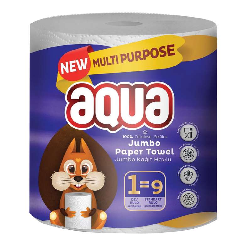 Aqua Kağıt Havlu Jumbo 1=9