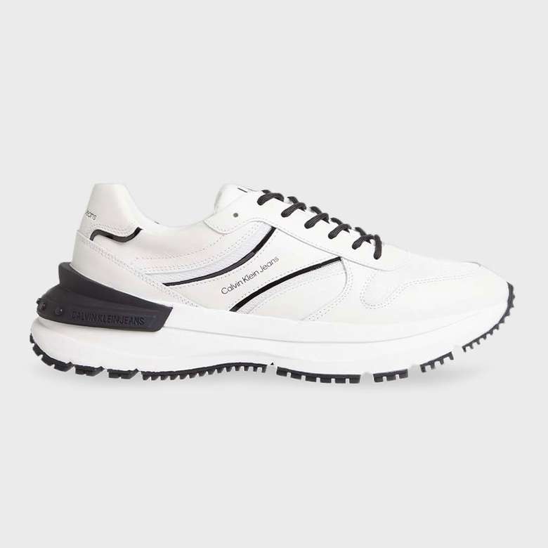 Calvin Klein Retro Runner Sneaker YM0YM00508-0K4 Erkek Spor Ayakkabı Beyaz