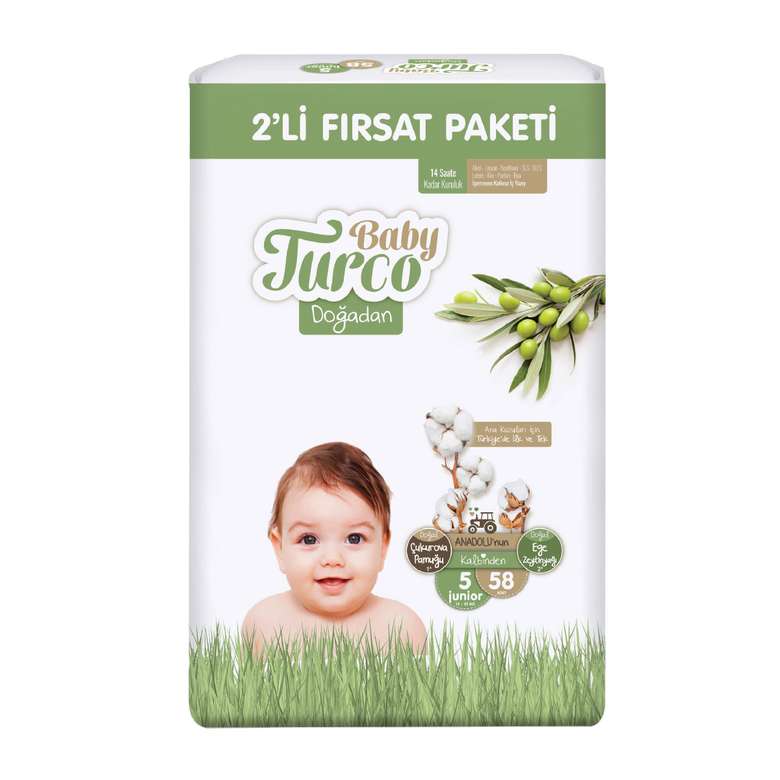 Baby Turco Çocuk Bezi Junior 58'li