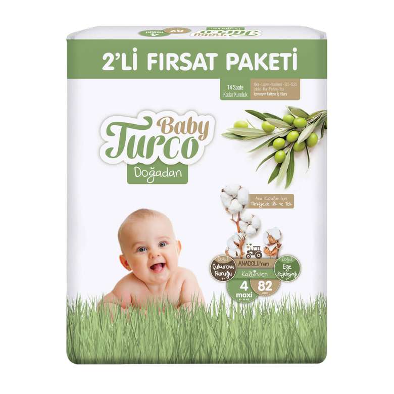 Baby Turco Çocuk Bezi Maxi 82'li_0