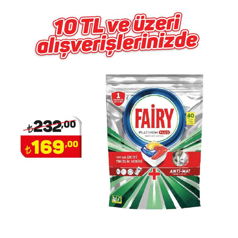 Fairy Platinum Plus Anti-Mat Bulaşık Makinesi Kapsülü 40'lı